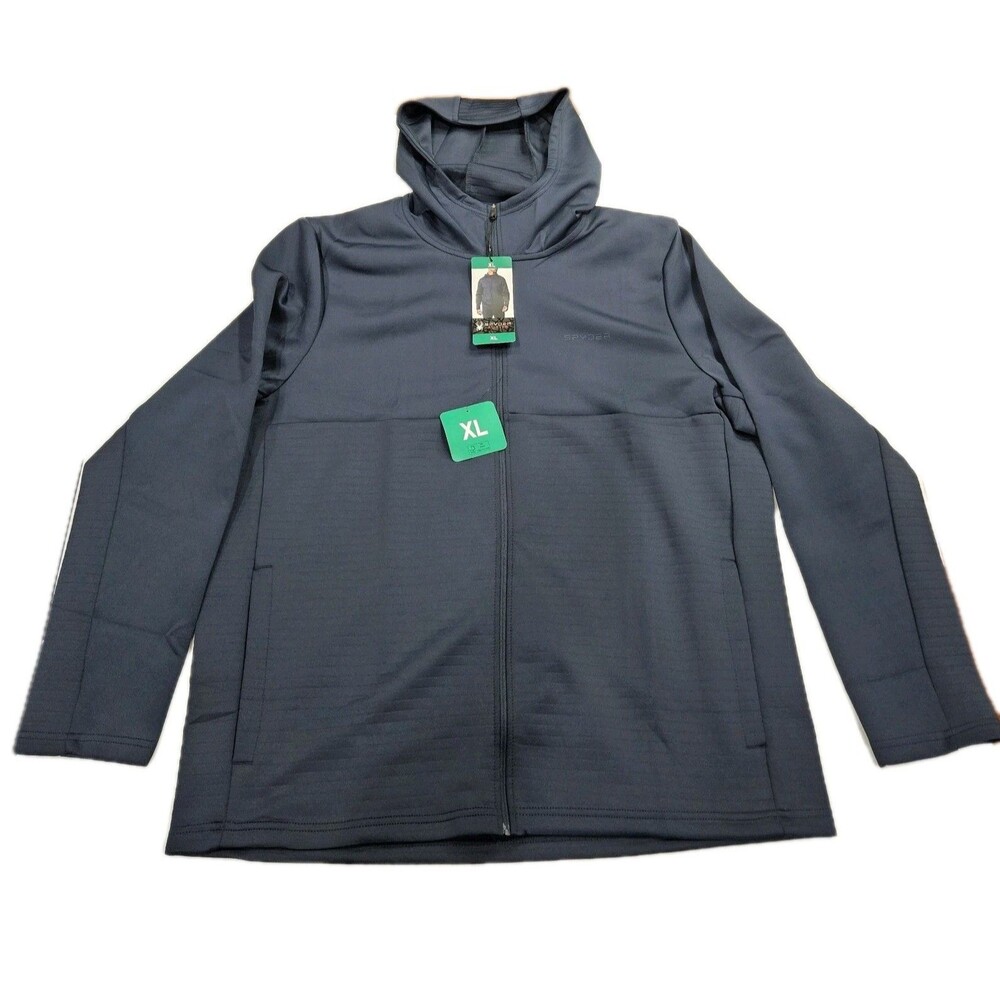 Spyder Active Men's Full Zip Active Hoodie Jacket Navy / Blue / XL / New